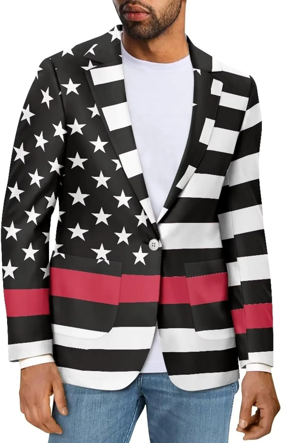 Men's Casual Blazer with Pockets Classic-Fit Sport Coats & Blazers with Pockets Lightweight Jackets for Men