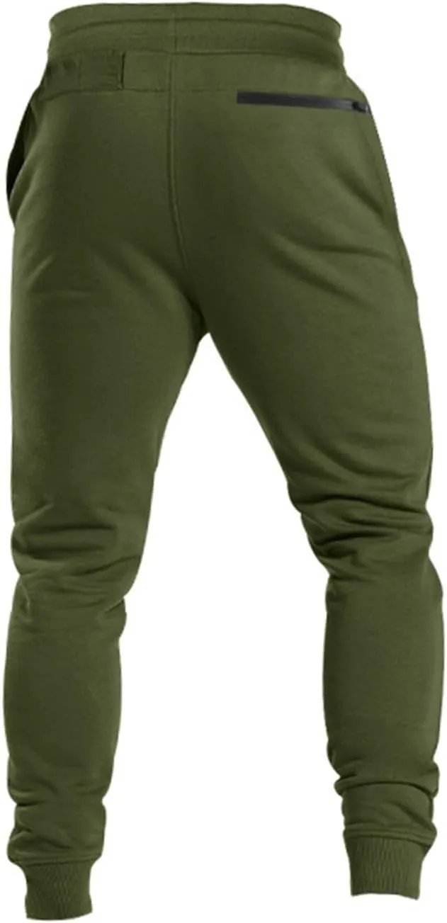 Men's Casual Cargo Pants for Hiking Running Outdoor Drawstring Joggers Sweatpants Sports Tapered Jogging with Pocket