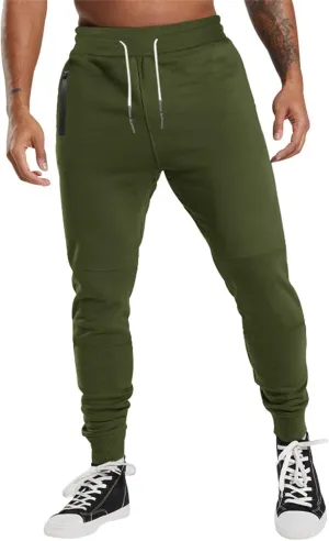 Men's Casual Cargo Pants for Hiking Running Outdoor Drawstring Joggers Sweatpants Sports Tapered Jogging with Pocket