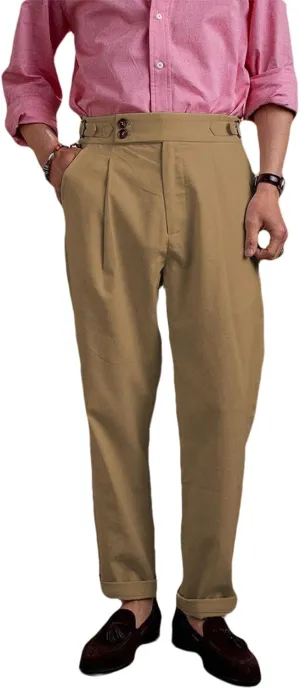 Men's Casual Linen Pants Modern Fit Hemmed Pants Summer Beach Loose Trousers