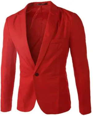 Men's Classic Casual Blazer One Button Solid Lightweight Sport Coat Slim Fit Suit Men Formal Jackets for Dinner Party Prom