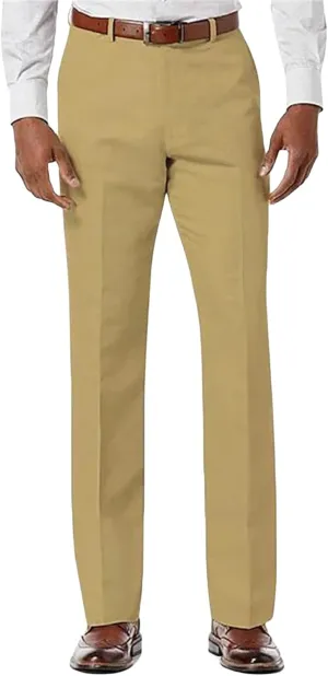 Mens Dress Pants Straight Slacks Comfort Classic Regular Fit Casual Expandable Waist Slim Solid Fall Suit Trousers