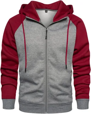 Men's Full Zip Sweatshirt Casual Camouflage Sports Sweatshirt Long Sleeve Zipper Hooded Jacket Coat