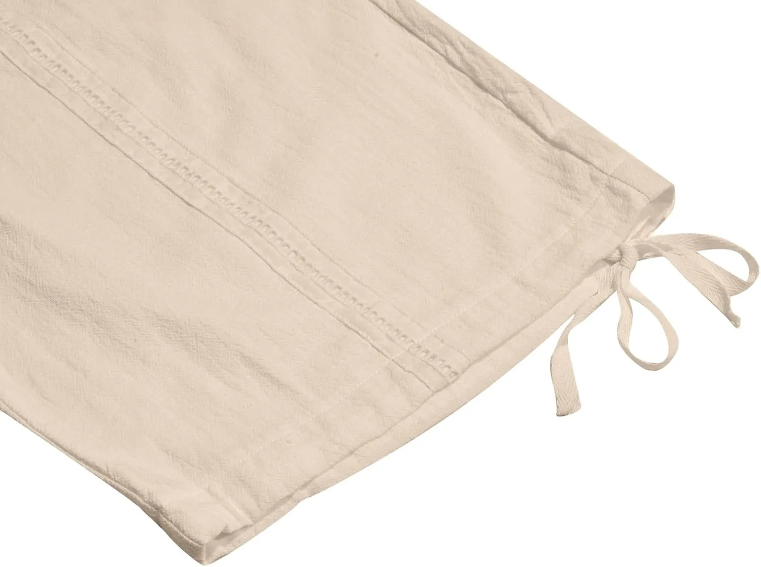 Men's Linen Capri Shorts Casual Baggy Knee Length 3/4 Pants Summer Drawstring Beach Pants Lounge Shorts with Pockets