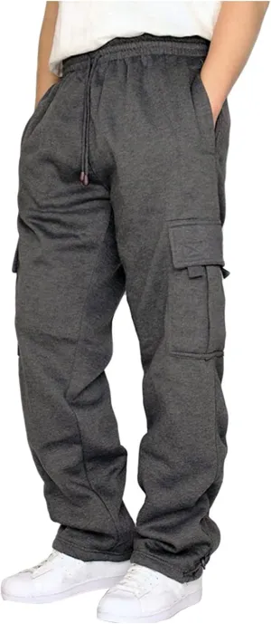Mens Loose Fit Trousers Pants for Man Sport Athletic Ruched High Cut Straight Leg Plain Long Leg Fall Summer 2025