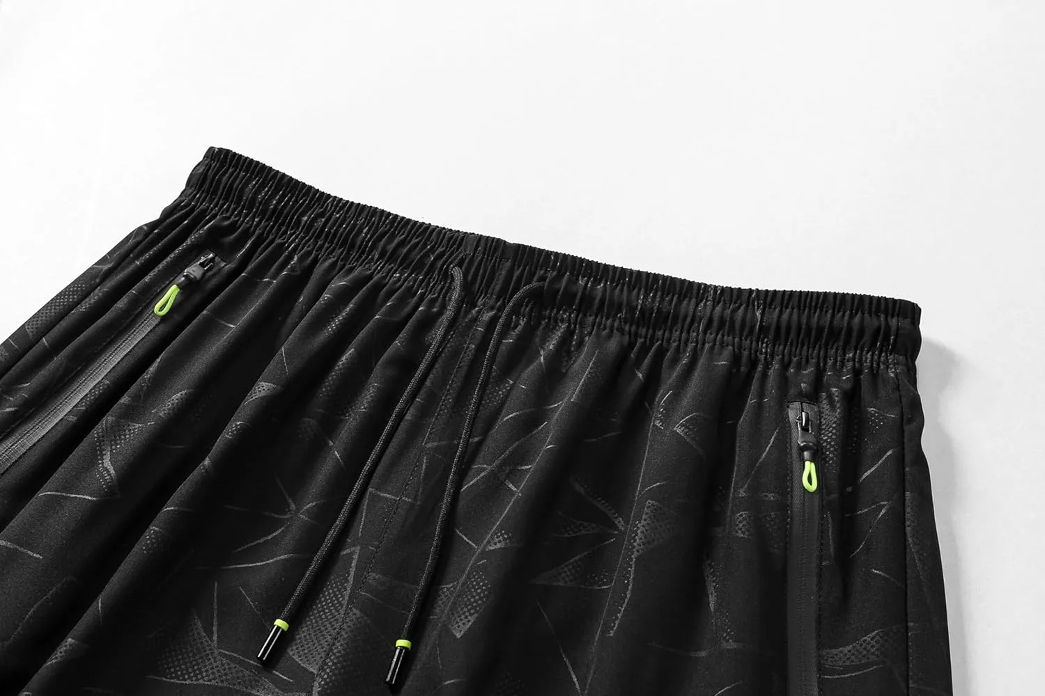 Men's Quick-Drying Printed Gym Shorts with Zip Pockets, Running and Fitness Gym Shorts for Many scenarios