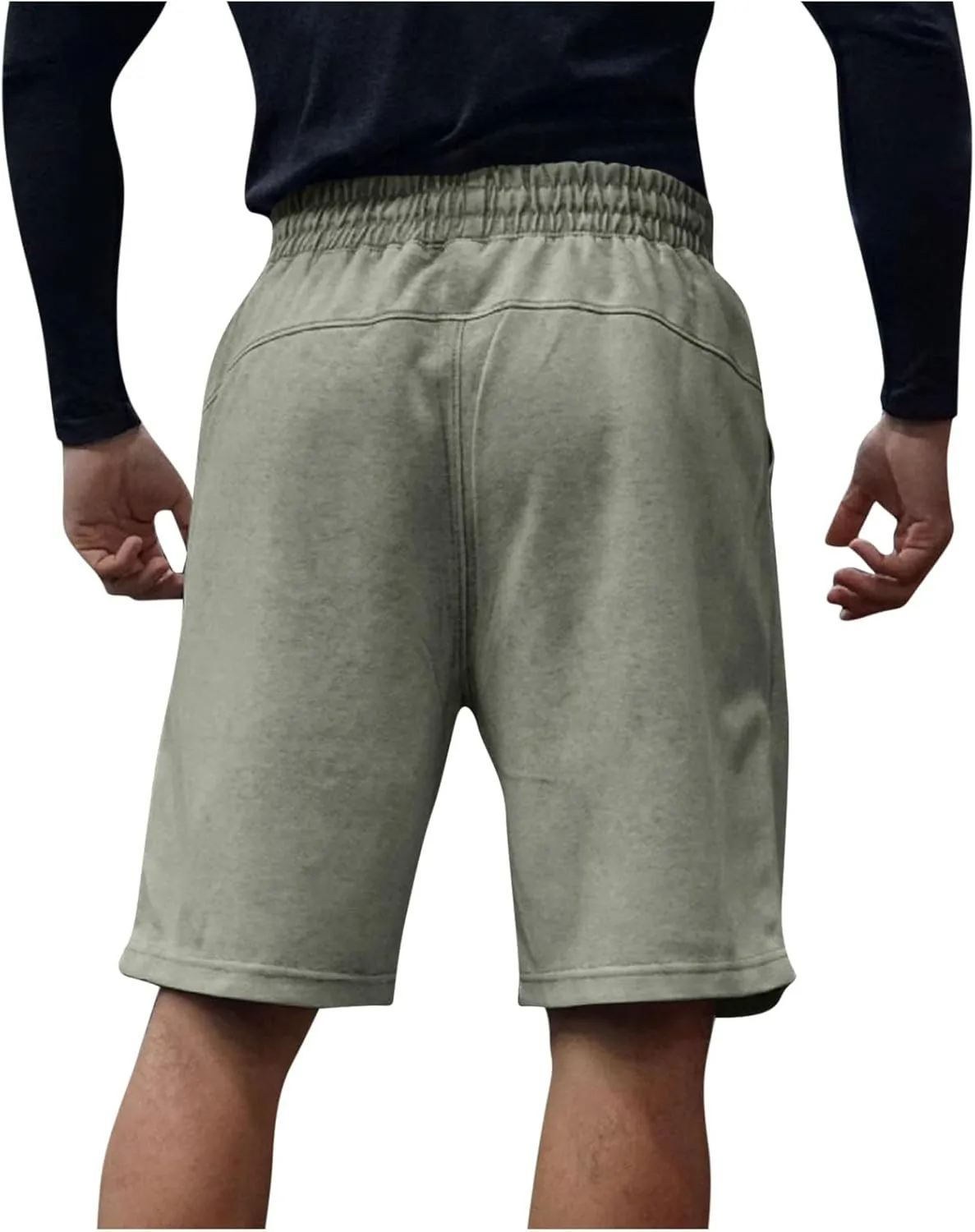 Mens Summer Shorts Casual Distressed Washed Drawstring Cotton Shorts Comfy Y2k Fashion Baggy Joggers Lounge Wear