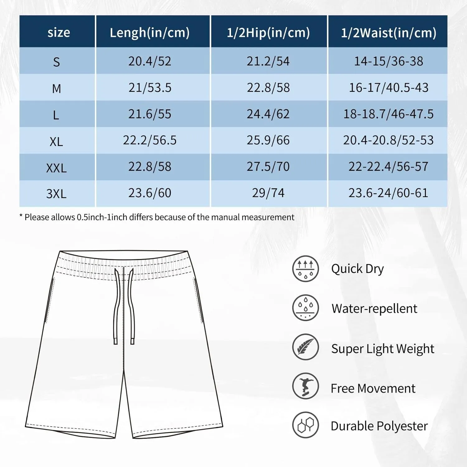 Men's Swim Trunks Quick Dry Board Shorts Blue Bandana Paisley Style Beach Shorts Casual Sports Running Shorts