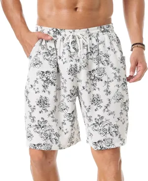 Men's Swim Trunks Shorts Swimwear Bathing Suits Beach Quick Dry Surfing Summer Funny Print Shorts with Drawstring