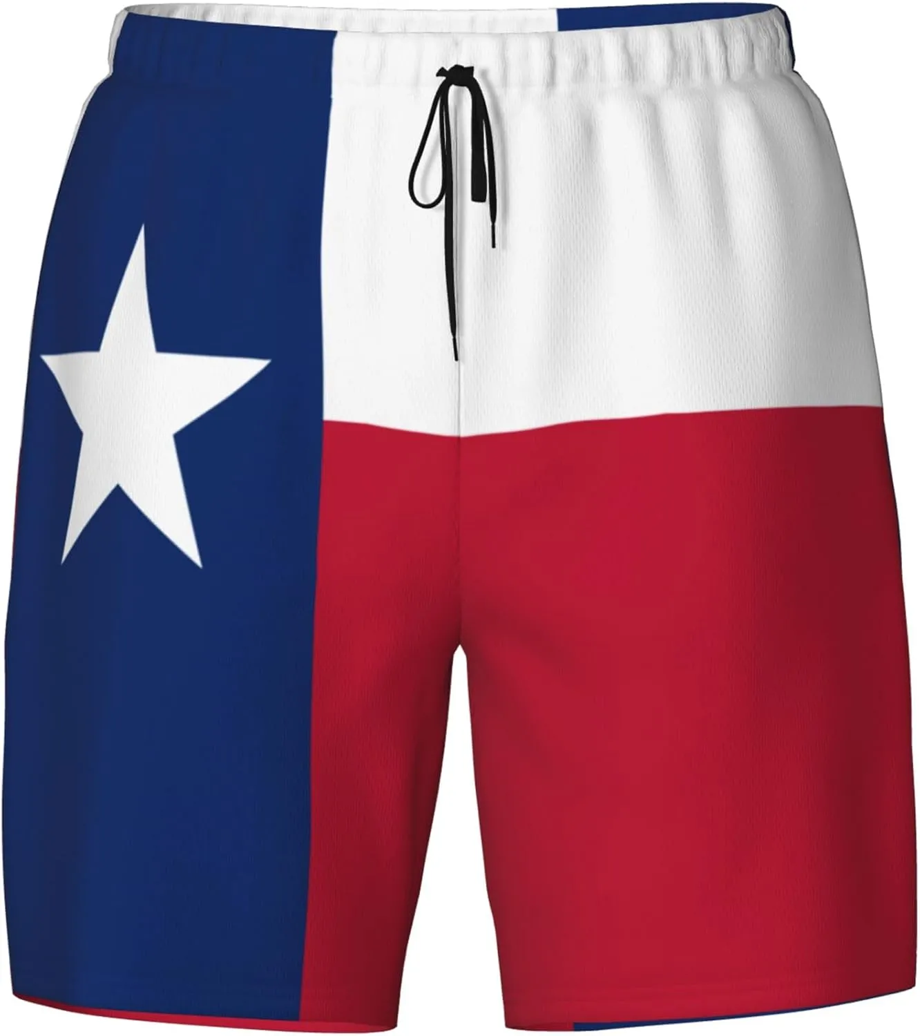 Mens Swim Trunks with Compression Liner Beach Board Shorts Quick Dry Swim Shorts -Flag of Texas