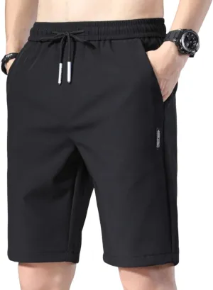 Men's Workout Shorts 9 Inch Inseam Quick Dry Athletic Shorts Drawstring Plus Size Sport Running Short with Pockets
