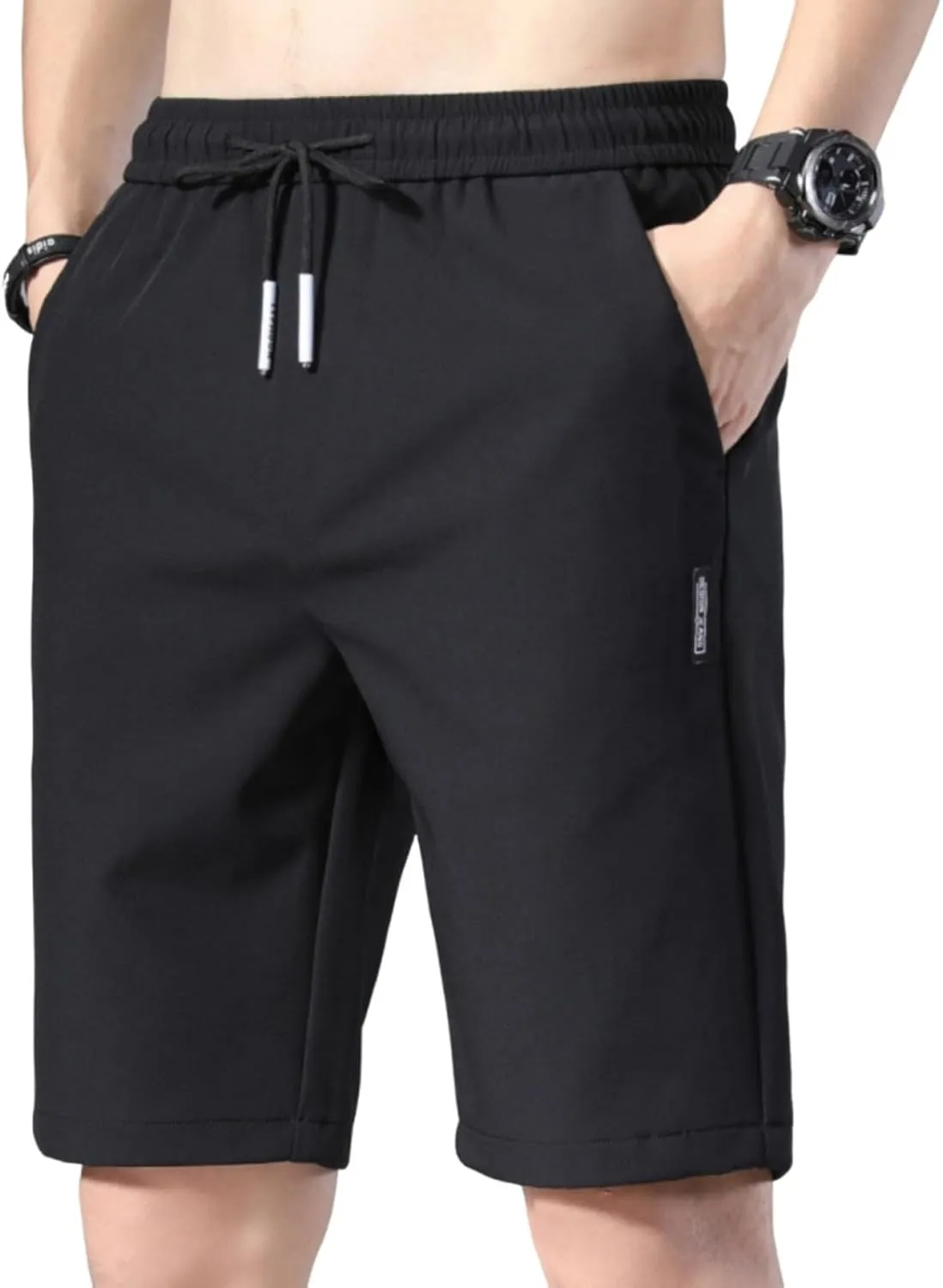 Men's Workout Shorts 9 Inch Inseam Quick Dry Athletic Shorts Drawstring Plus Size Sport Running Short with Pockets