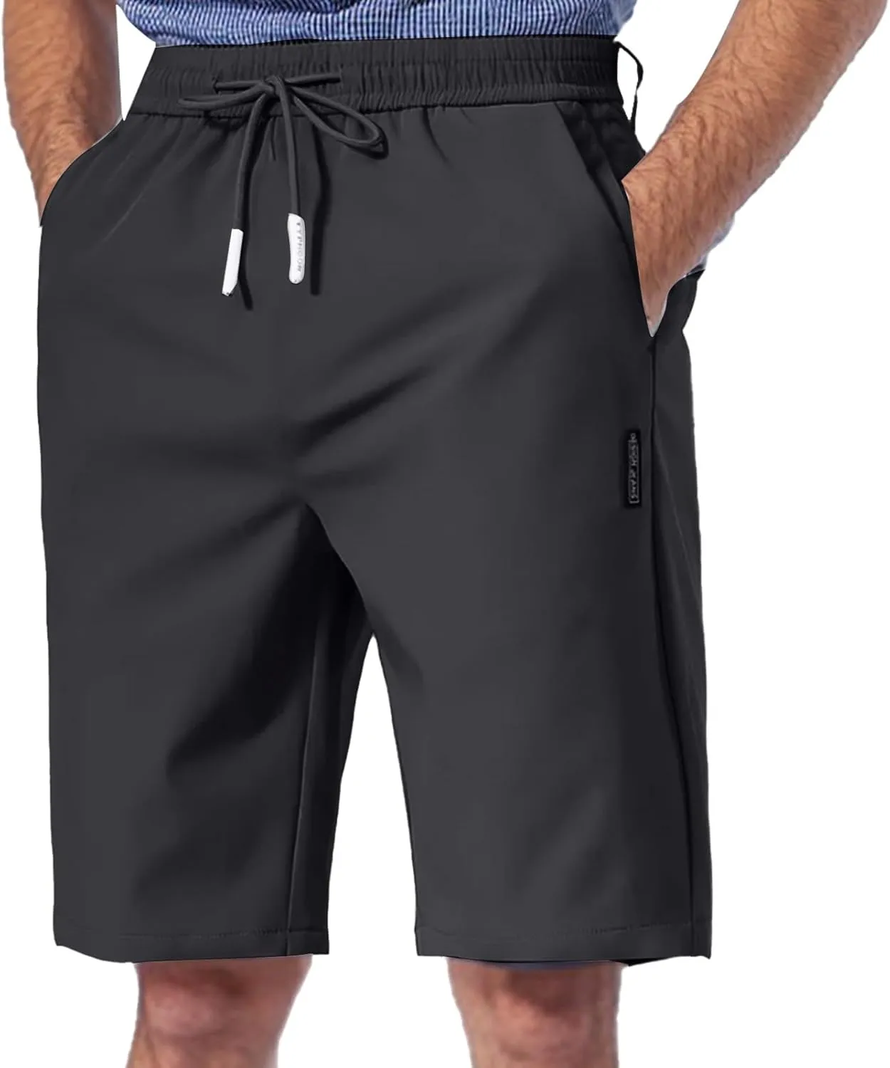 Men's Workout Shorts 9 Inch Inseam Quick Dry Athletic Shorts Drawstring Plus Size Sport Running Short with Pockets