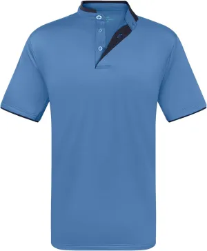 Mio Marino French Collar Henley Polo Shirt for Men – Lightweight - Moisture Wicking – Breathable Fabric