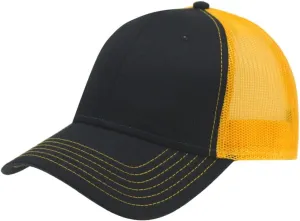 Plain Contrast Stitch Two Tone Cotton Mesh Men Women Snap Back Trucker Baseball Cap