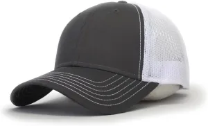Plain Contrast Stitch Two Tone Cotton Mesh Men Women Snap Back Trucker Baseball Cap