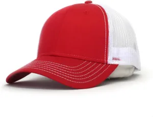Plain Contrast Stitch Two Tone Cotton Mesh Men Women Snap Back Trucker Baseball Cap