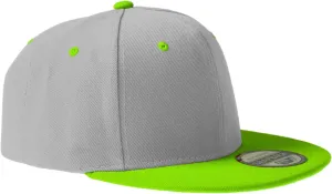 PLAIN GEAR Classic Flat Bill Hats for Men & Women Snapback Brim Hat - Blank Snap Back Two-Tone Color with Snap Closure