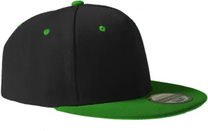 PLAIN GEAR Classic Flat Bill Hats for Men & Women Snapback Brim Hat - Blank Snap Back Two-Tone Color with Snap Closure