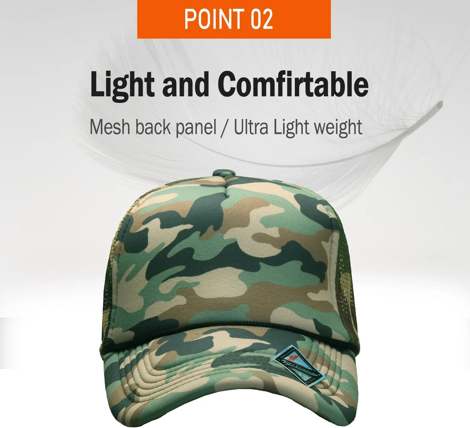 PLAIN GEAR Foam(Sponge) Front Mesh Back 5 Panel Trucker Hat, Adjustable, Light Weight Snapback Cap Solid/Two Tone