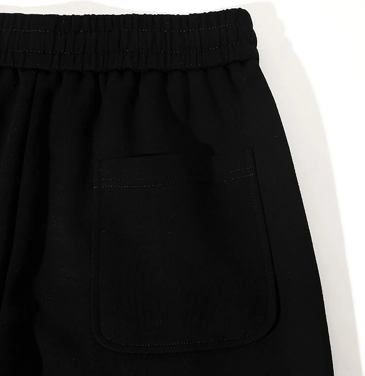 Plus Size Hip Hop Track Pants for Men Elastic Waist Drawstring Trouser with Pockets Casual Fashion Loose Sport Pant