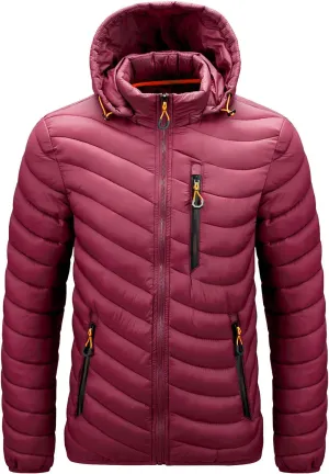 Puffer Jacket for Teen Boys Thicken Long Sleeve Winter Coat Classic Running Rain Jacket with Pockets Down Parka Jacket