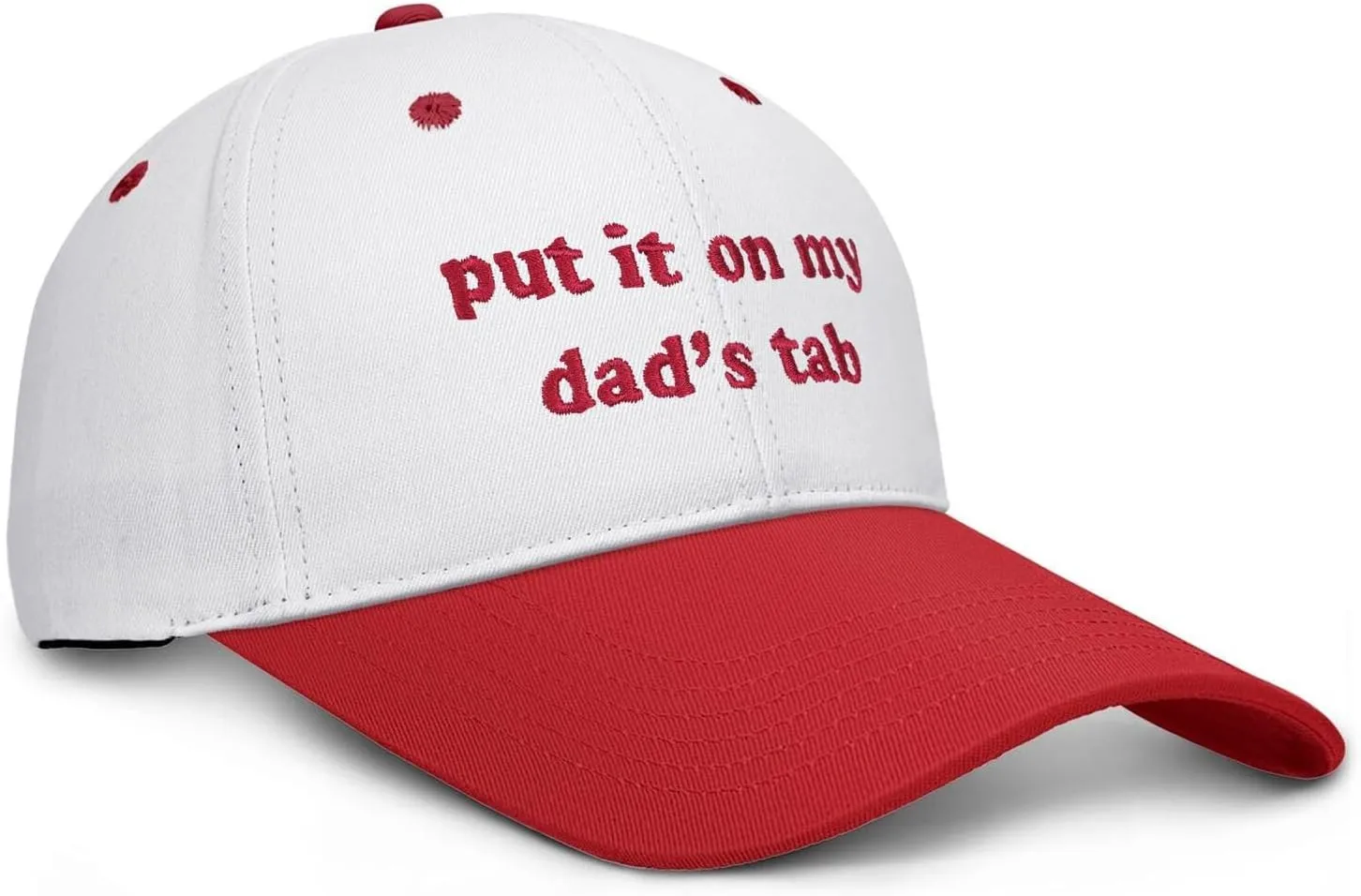 Put It On My Dads Tab Hat, Funny Vintage Trucker Hats Adjustable Cap for Men Women Classic Baseball Cap