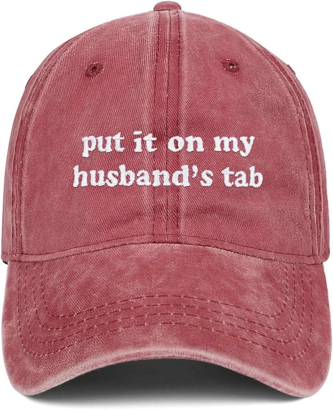 Put It on My Husbands Tab Hat, Funny Vintage Trucker Hats Adjustable Cap for Men Women Classic Baseball Cap