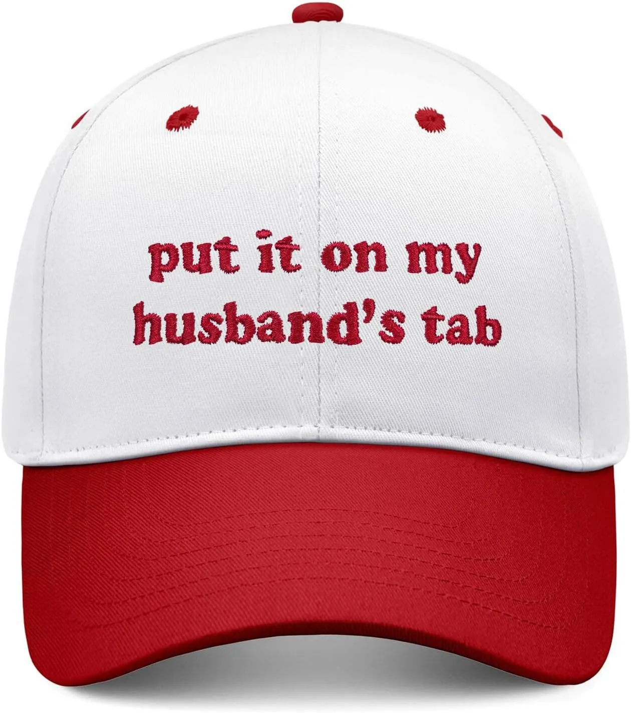 Put It on My Husbands Tab Hat, Funny Vintage Trucker Hats Adjustable Cap for Men Women Classic Baseball Cap
