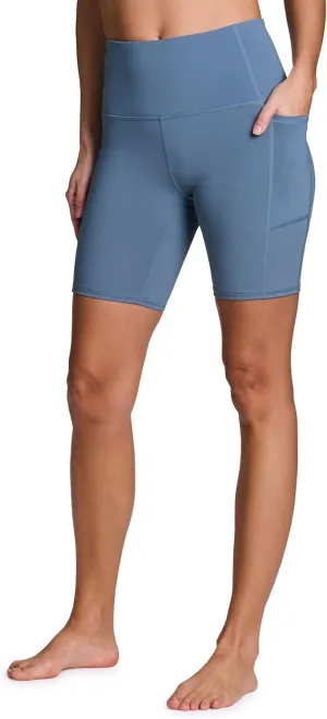 RBX Activewear Women's 7" Ultra Hold Bike Short with Pockets, High Waist Squat Proof Biker Workout Shorts for Running, Yoga
