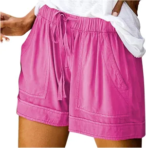 SHOPESSA Womens Shorts Casual Stretch Comfy Pj Shorts for Women Loose Fit Baggy Lounge Trousers Women Running Biker Shorts
