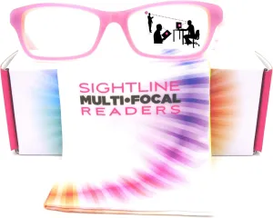 Sightline P314 Progressive Reading Glasses for Women Premium Cateye Optical Acetate Frame Medium Fit