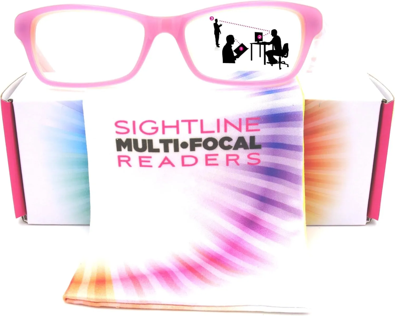 Sightline P314 Progressive Reading Glasses for Women Premium Cateye Optical Acetate Frame Medium Fit
