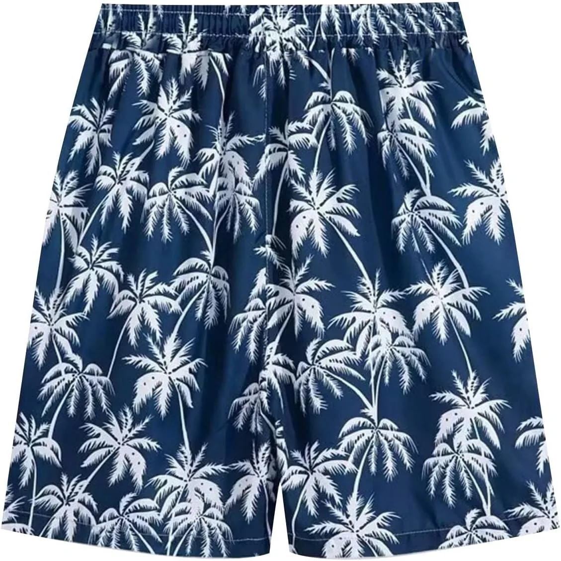 Sinzelimin Men's Hawaiian Beach Shorts Fashion Printed Quick-Dry Elastic Waist Loose Comfy Swim Trunks Short Sweatpant