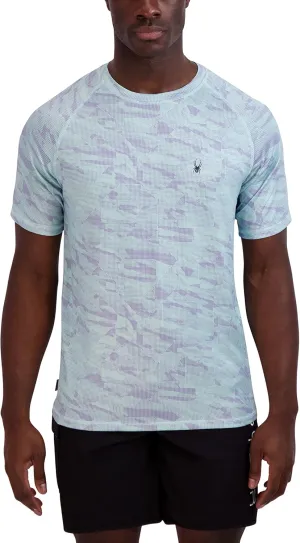 Spyder Men's Short Sleeve Rashguard – UPF , Quick-Dry, Swim Shirt, Surfing, Hiking, Workout