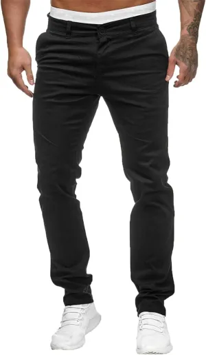 Sweatpants for Men High Street Fashion Leisure Loose Sports Running Solid Color Lace Up Pants Straight Leg Joggers