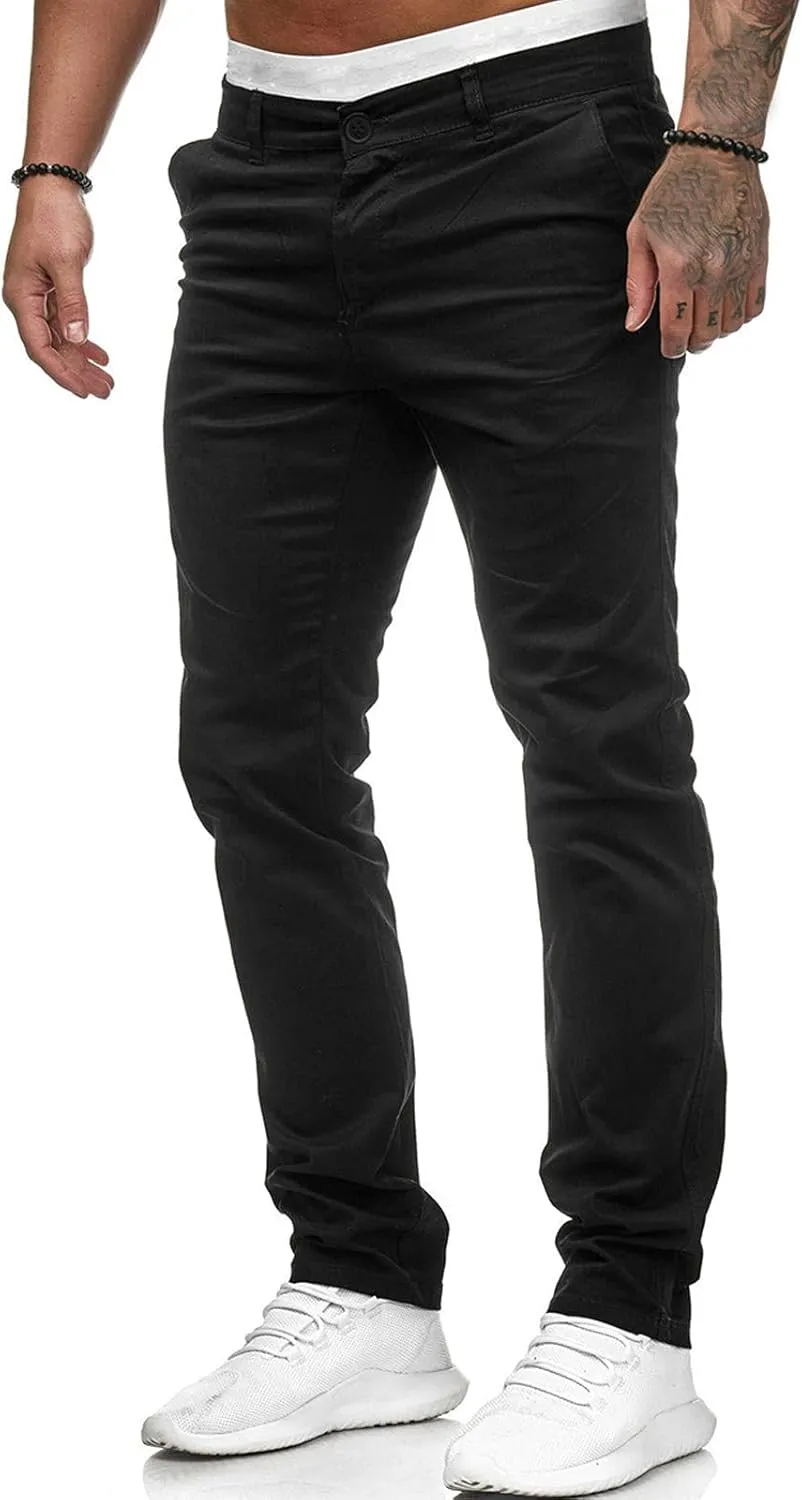 Sweatpants for Men High Street Fashion Leisure Loose Sports Running Solid Color Lace Up Pants Straight Leg Joggers