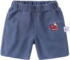 Toddler Boys Jogger Shorts Summer Athletic Short Sweat Pants Cute Dinosaur Printed Pull on Shorts for Boy Girl
