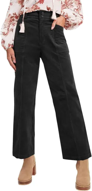 Vintage Corduroy Pants Women Dressy Baggy High Waisted Wide Leg Ankle Pants Trendy Casual Sailor Pants with Pockets