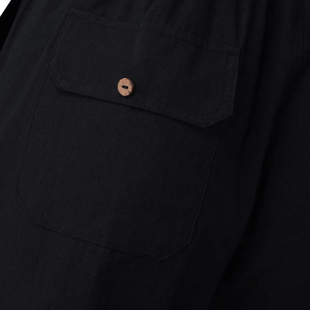 WABEOR Bermuda Shorts for Men Knee Length Cotton Linen Shorts Elastic Waist Beach Long Shorts Comfy Casual Summer Shorts