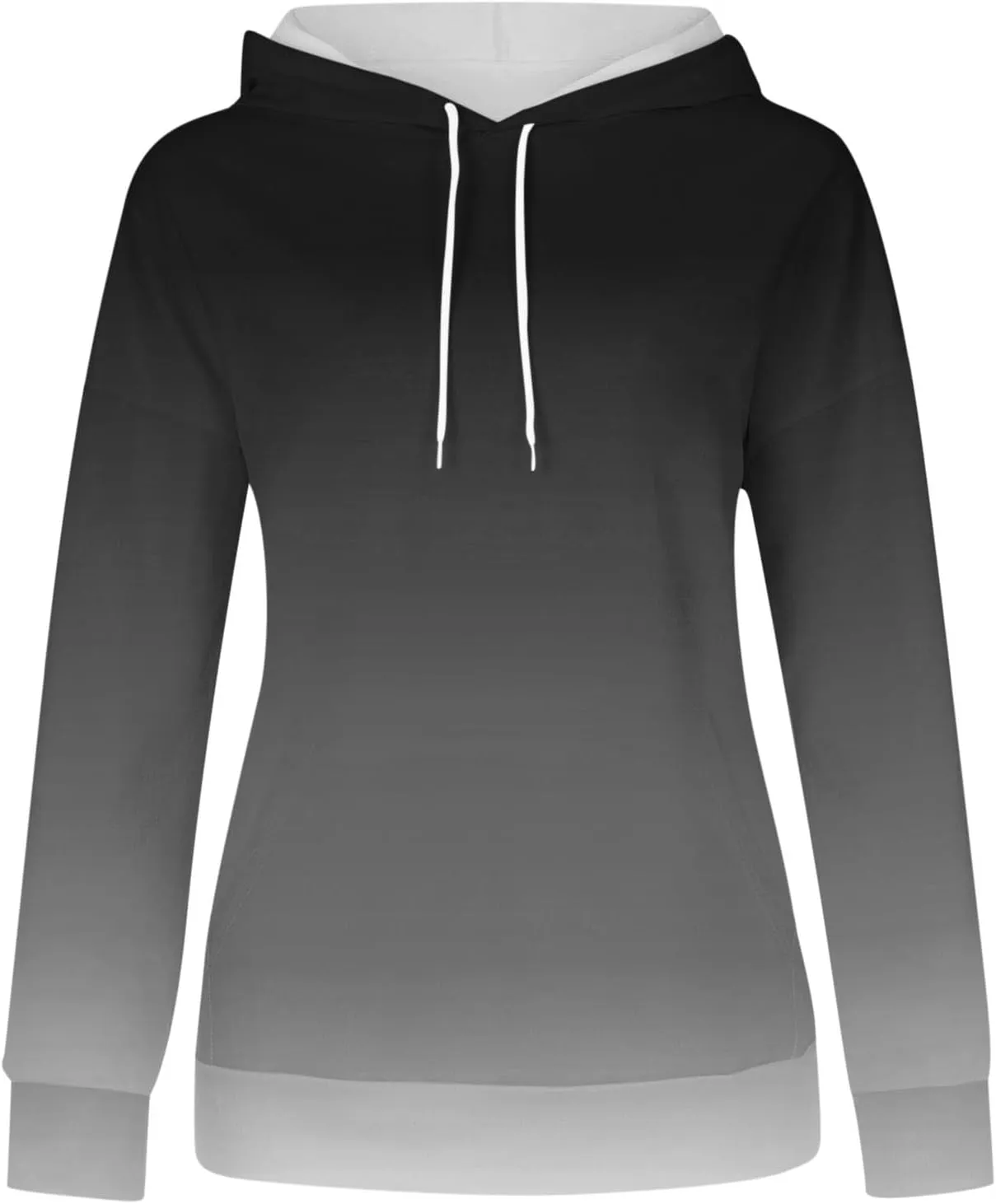 Women Casual Hoodies Tie-Dye Sweatshirt Fashion Y2k Oversized Pullover Drawstring Long Sleeve Tops Loose Fit Blouse