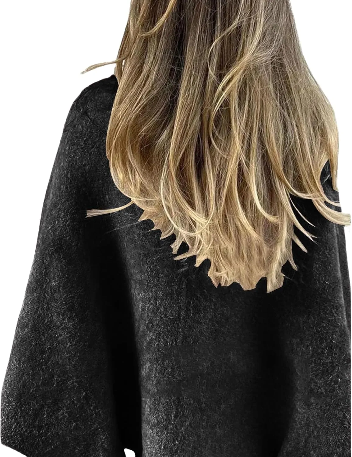 Women Cropped Wool Blend Pea Coat Casual Long Sleeve Crewneck Coat Button Down Cashmere Cardigan for Women