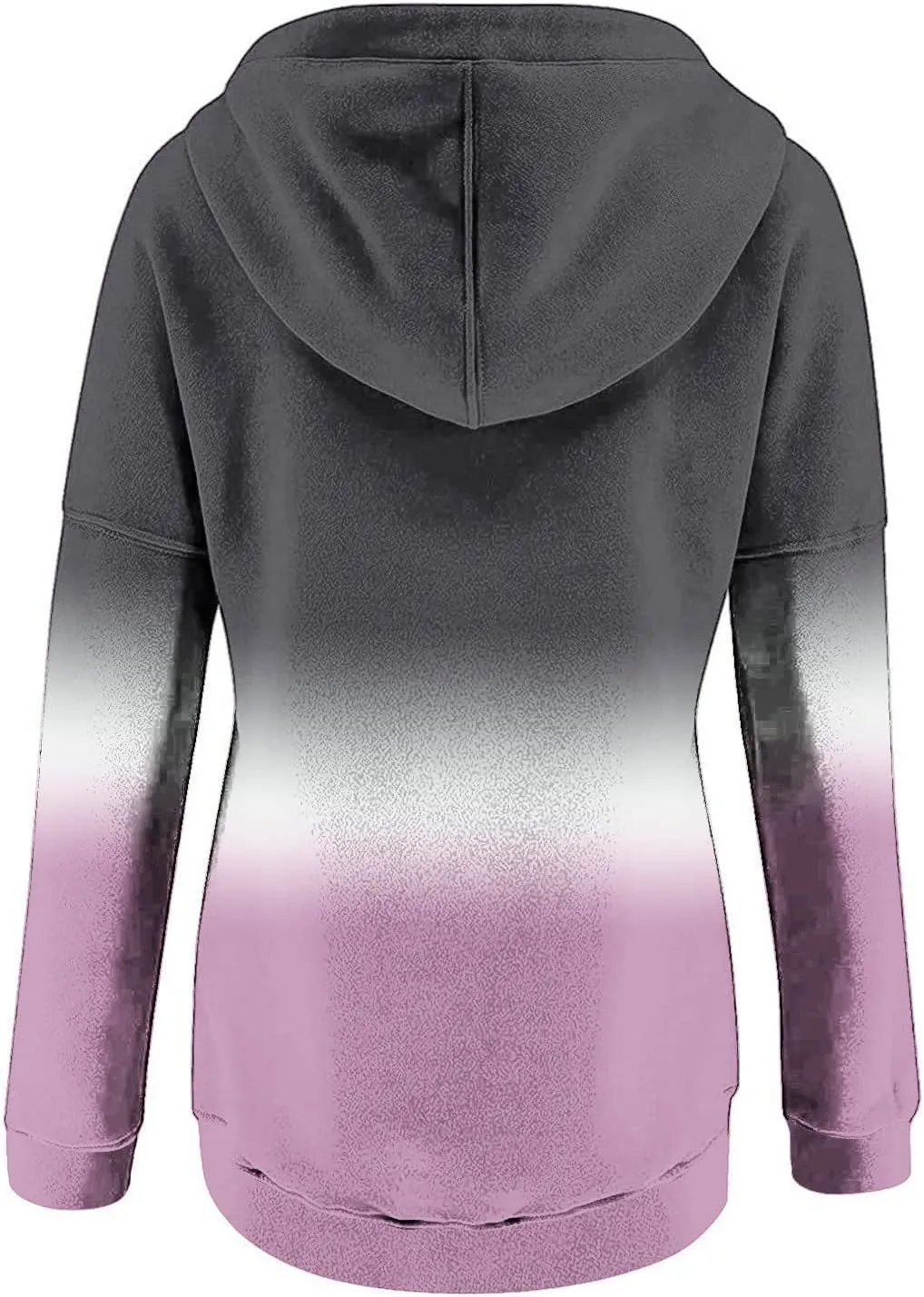 Women Tie Dye Hoodie Button Down Casual Sweatshirt Teen Girls Crewneck Pullover Oversize Drawstring Casual Loose Tops