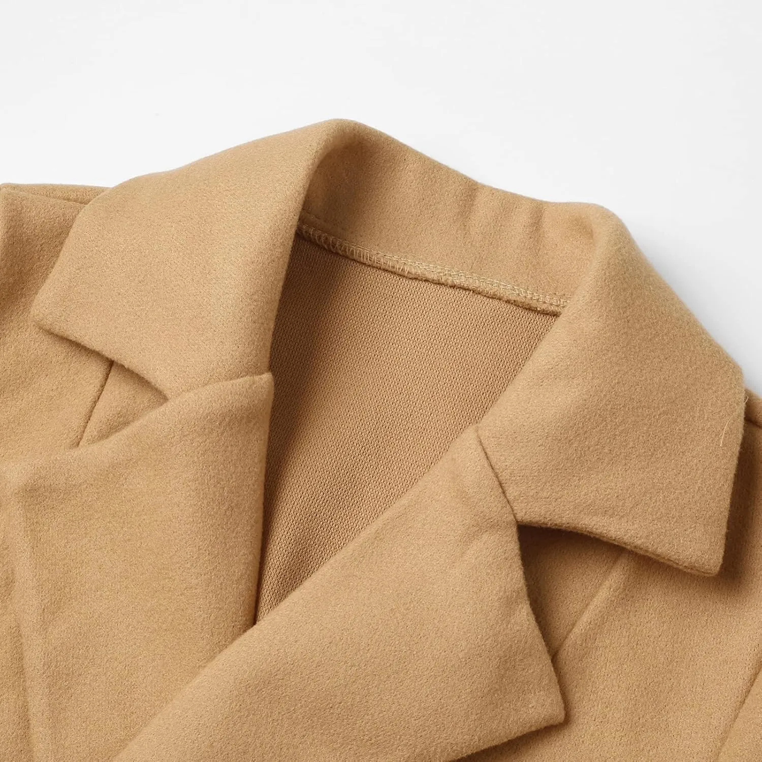 Women Trendy Trench Coat Classic Business Blazers Coat Lapel Peacoat Solid Overcoat Fall Winter Temperament Outwear