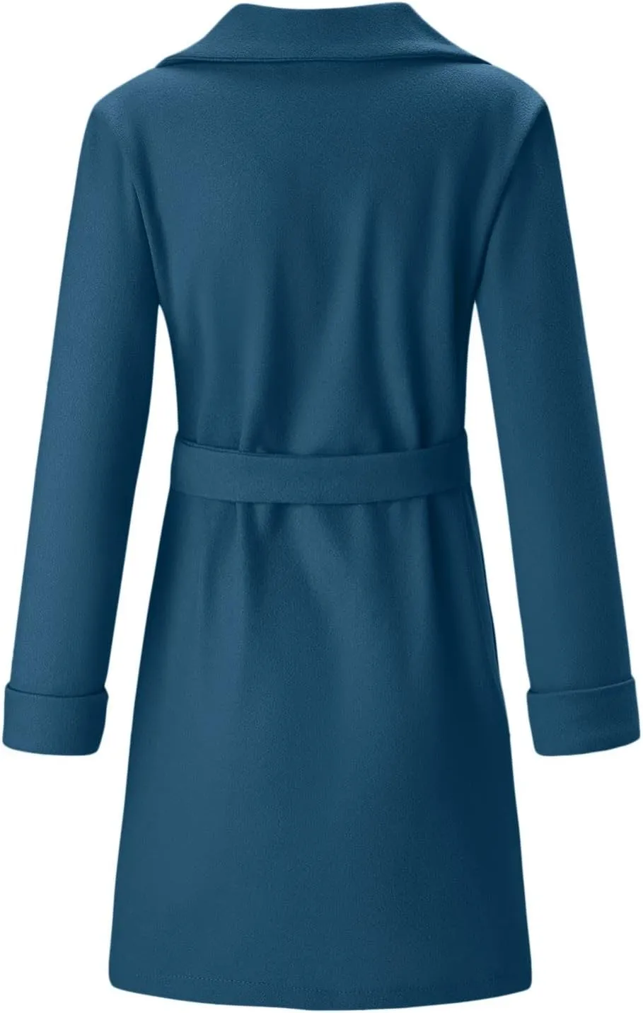 Women Trendy Trench Coat Classic Business Blazers Coat Lapel Peacoat Solid Overcoat Fall Winter Temperament Outwear
