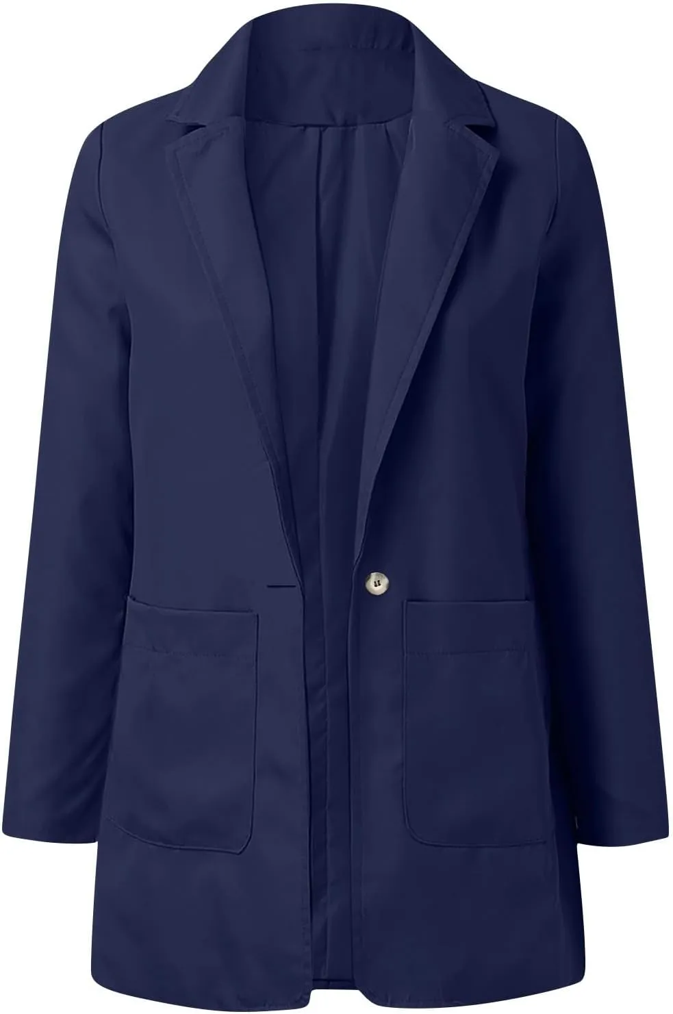Womens Blazers for Work Casual Oversized Open Front Cardigan Jackets Button Business Office Blazer Coats with Pockets