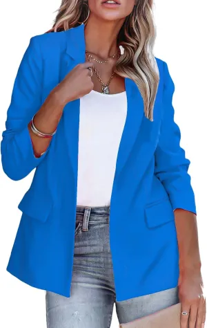 Women's Business Casual Blazers Slim Fit Jackets Open Front Work Office Blazer Long Sleeve Coat Summer Lightweight Suit