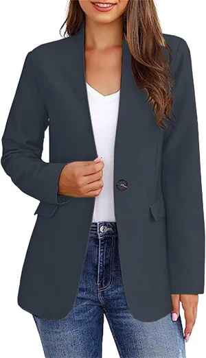 Women's Casual Blazers Jacket Long Sleeve Open Front Work Office Blazer Fashion Suit Jackets Spring Summer Cardigan