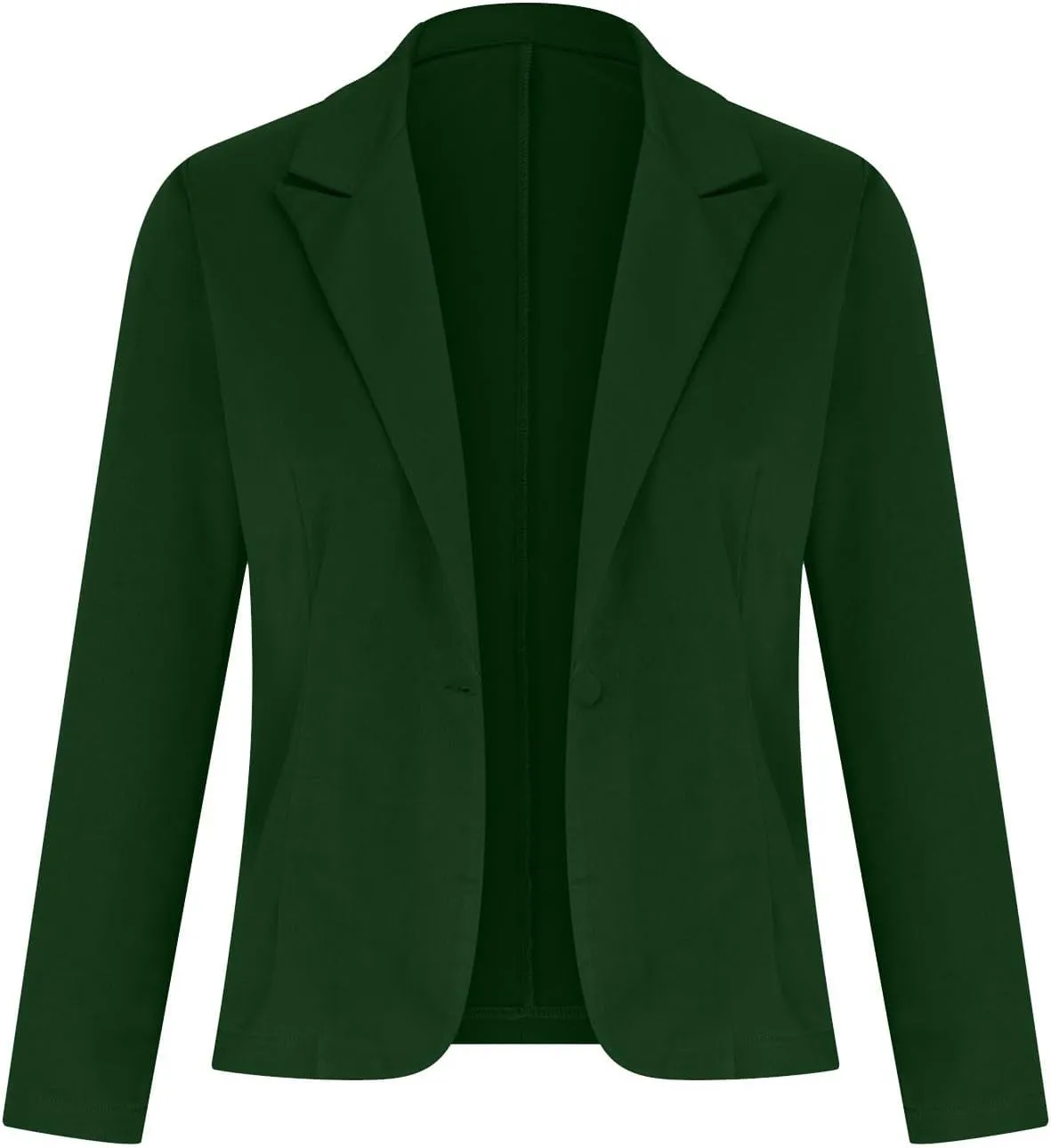 Womens Casual Dressy Blazer Jackets Long Sleeve Button Lapel Collar Cardigan Formal Business Work Office Suit Coat