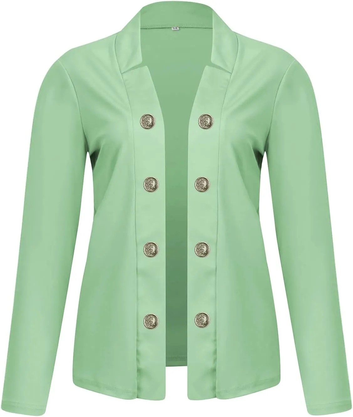 Women's Double Breasted Blazers Open Front Dressy Casual Notch Lapel Work Office Suit Jackets Business Outerwear Coat